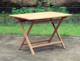 Стол обеденный из дерева тик, складной, прямоугольный 120х70