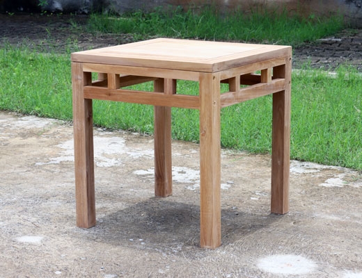 Столик из дерева тик "Кофейный", квадрат 55х55