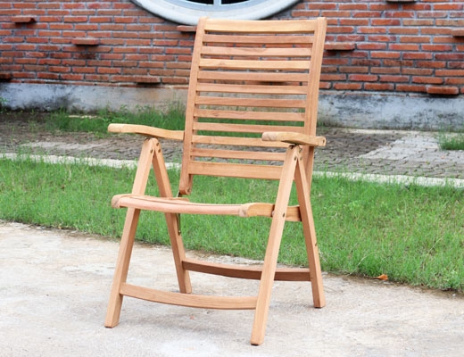 Кресло-шезлонг из древесины тика "Orizzon", складное