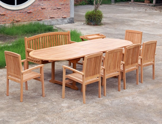 Комплект мебели для террасы из древесины тика "Классический-295"